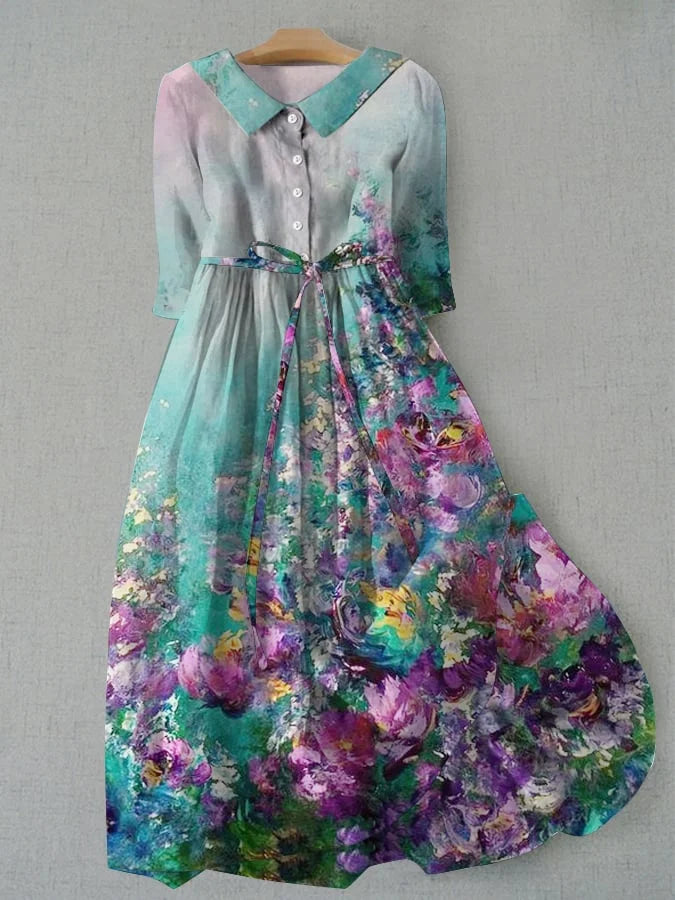 Tessa™ Women's Dress with Lacing and Floral Pattern