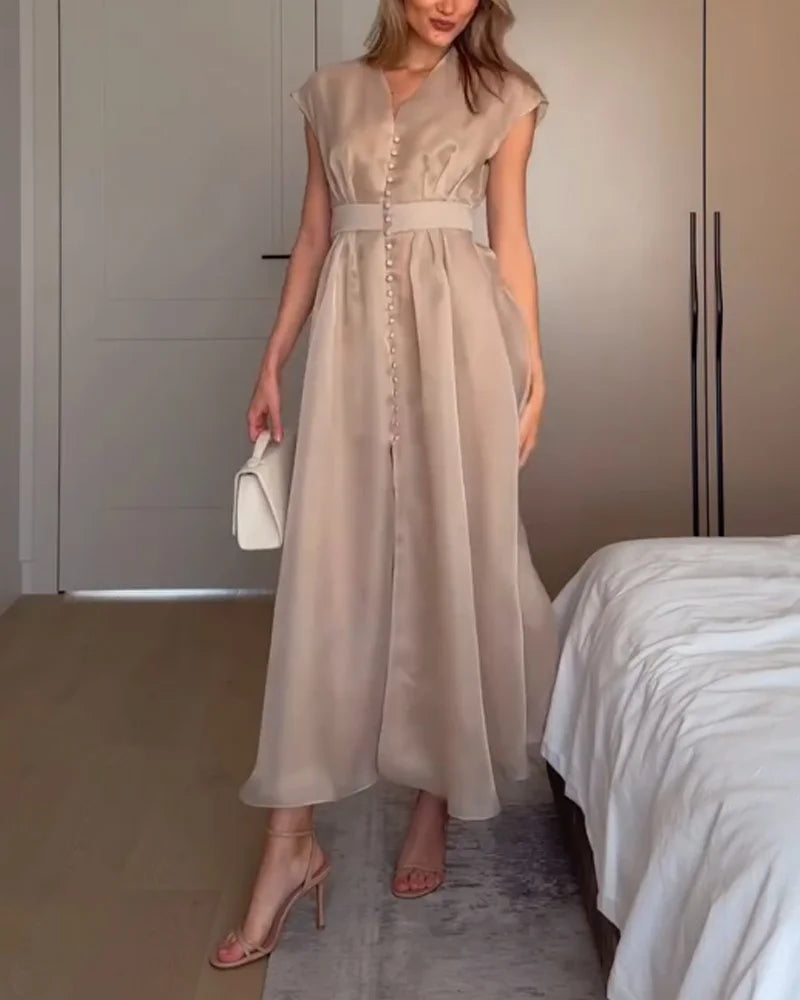 Catherine | Elegant V-Neck Dress