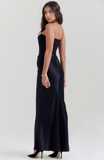 Hera™ | Elegant Strapless Party Dress in Solid Color