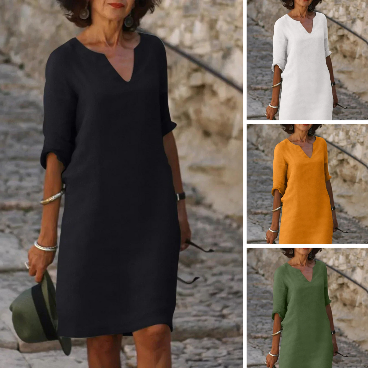 JOSETTE – Elegant Dress with V-Neck