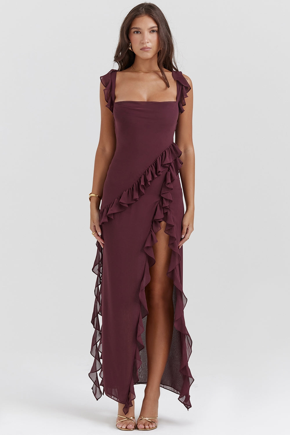 Angelica™ | Long Evening Dress with Pleats