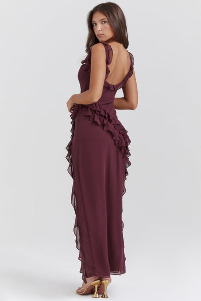 Angelica™ | Long Evening Dress with Pleats
