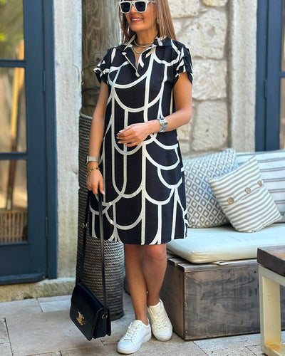 Helma - Elegant Short Sleeve Dress