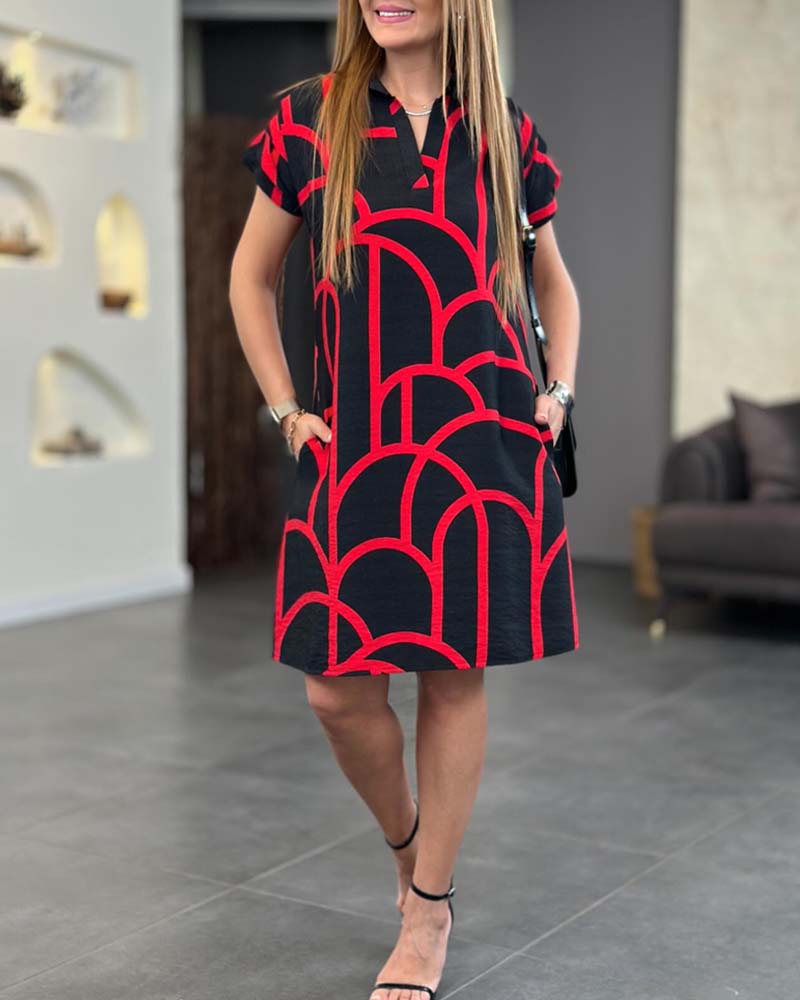 Helma - Elegant Short Sleeve Dress