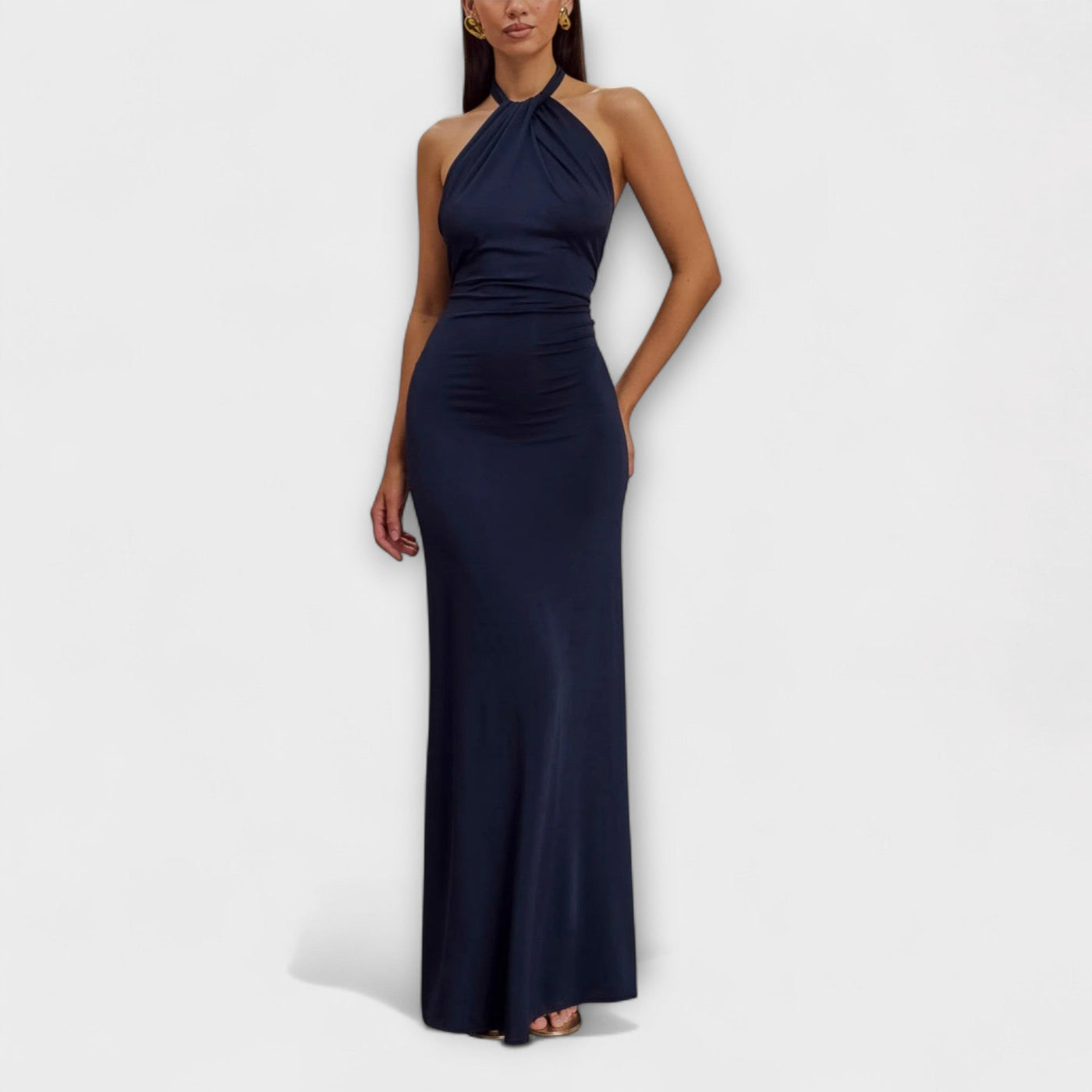 Laguna™ | Slinky Maxi Dress with Halter Neck