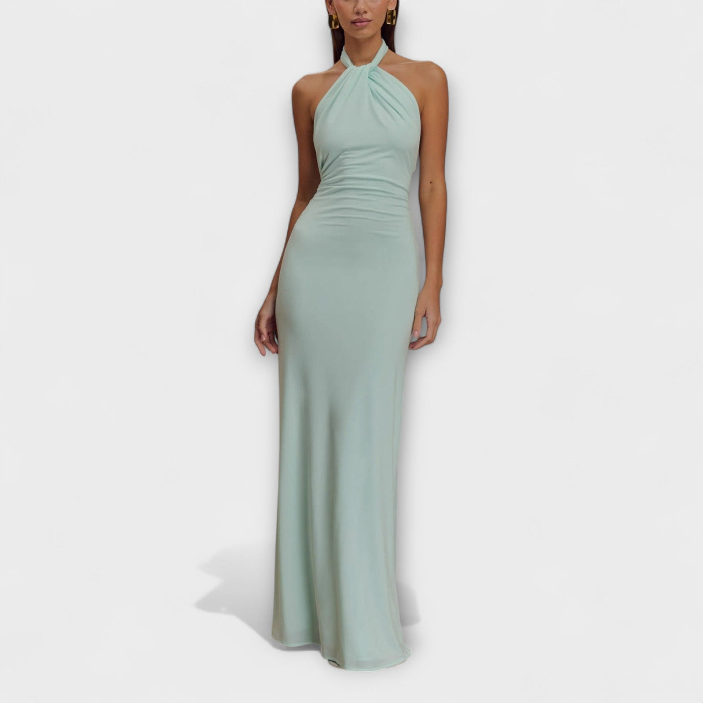 Laguna™ | Slinky Maxi Dress with Halter Neck