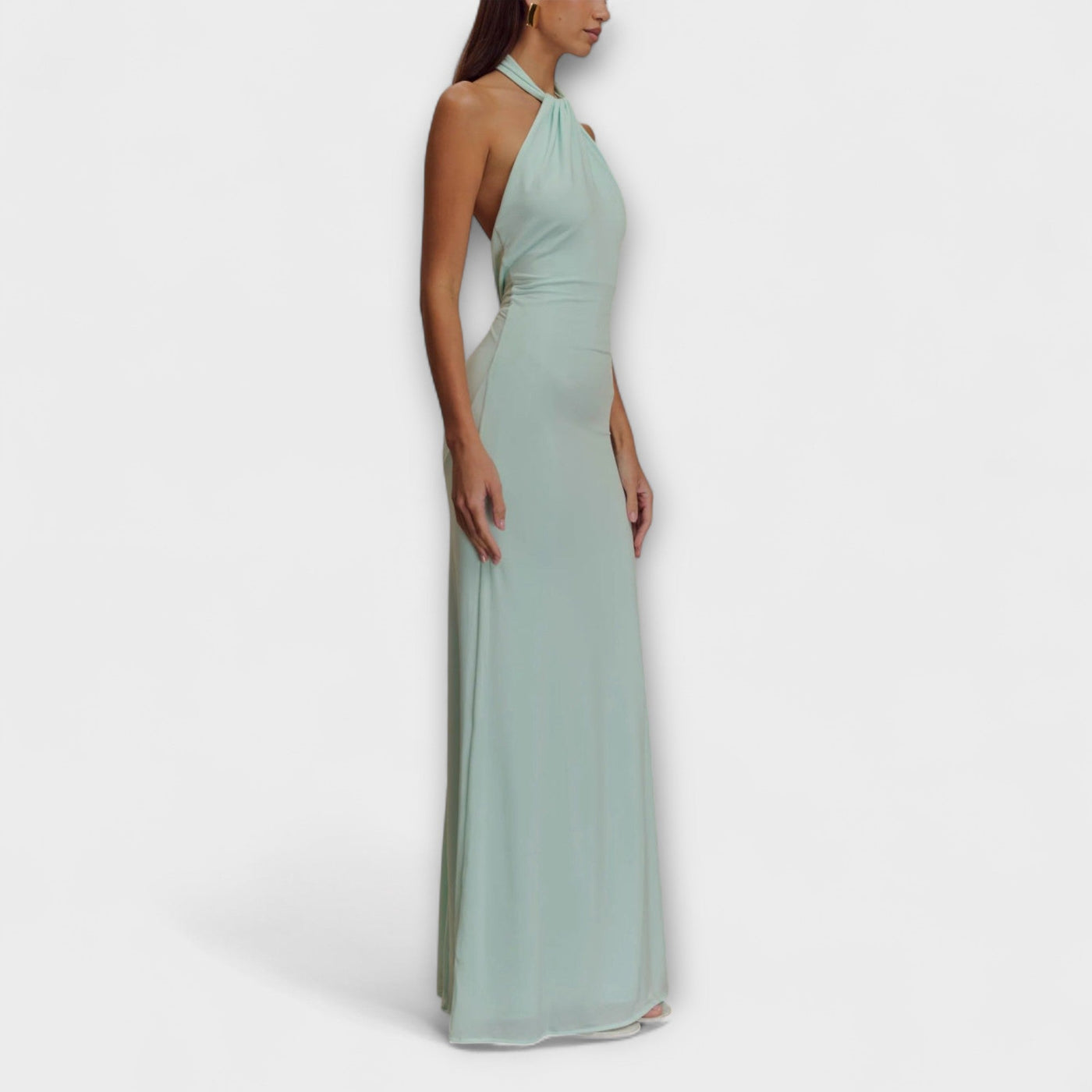 Laguna™ | Slinky Maxi Dress with Halter Neck