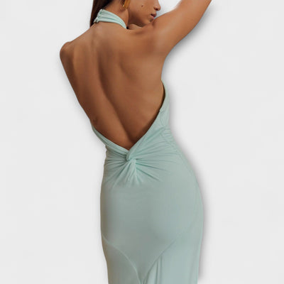 Laguna™ | Slinky Maxi Dress with Halter Neck