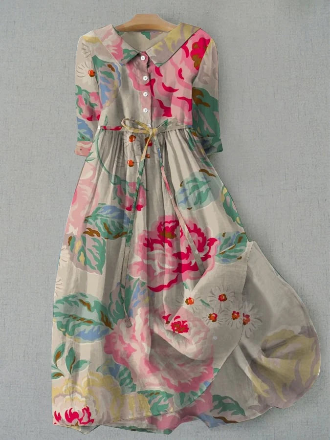 Livia™ I Elegant Short-Sleeved Floral Dress