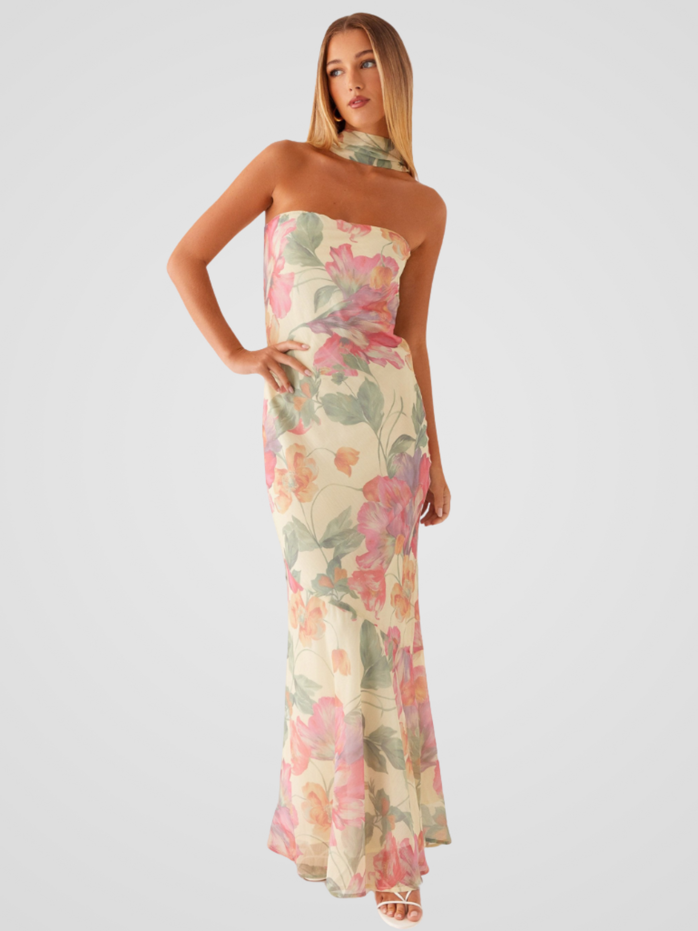 Aperti™ | Bandeau Dress in Floral Chiffon