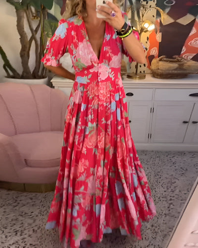 CATERINA – Maxi Dress Floral Feminine