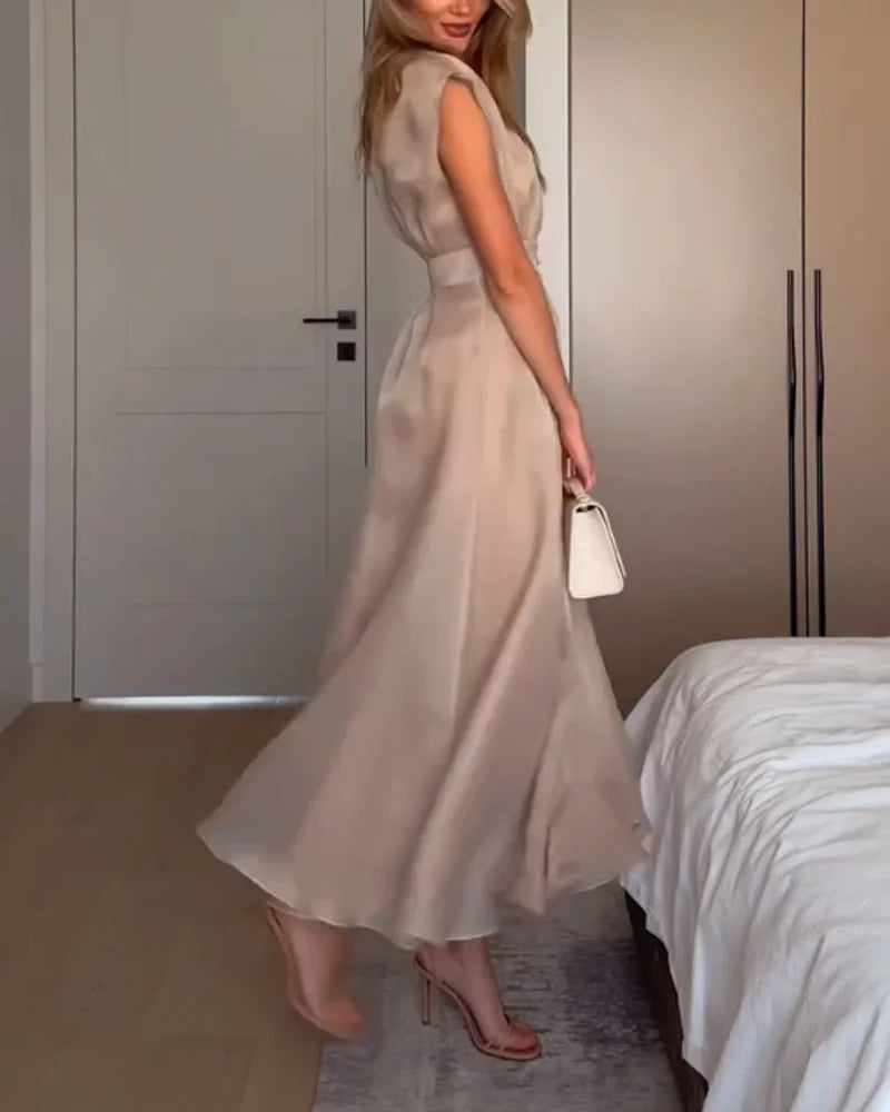 Catherine | Elegant V-Neck Dress