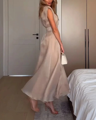 Catherine | Elegant V-Neck Dress