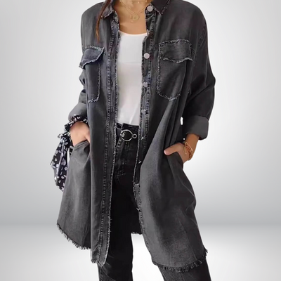 Sofia | Stylish and Versatile Long-Sleeved Denim Jacket with Collar