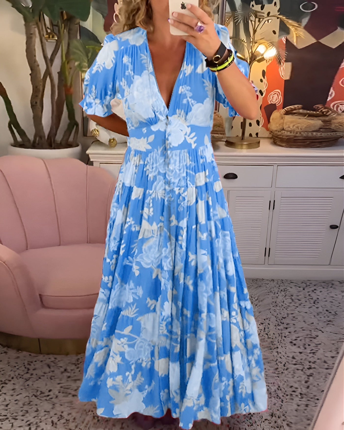 CATERINA – Maxi Dress Floral Feminine