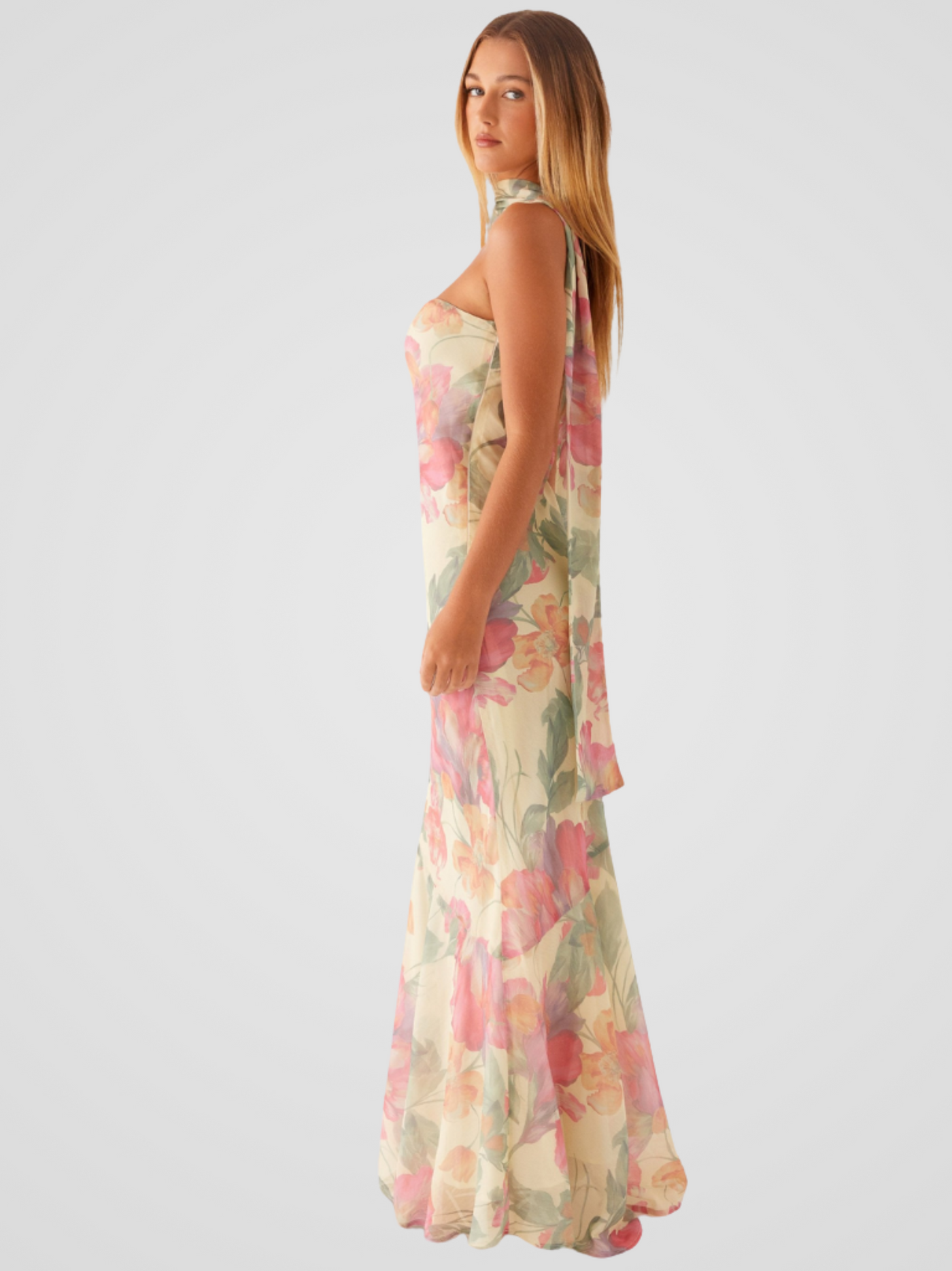 Aperti™ | Bandeau Dress in Floral Chiffon