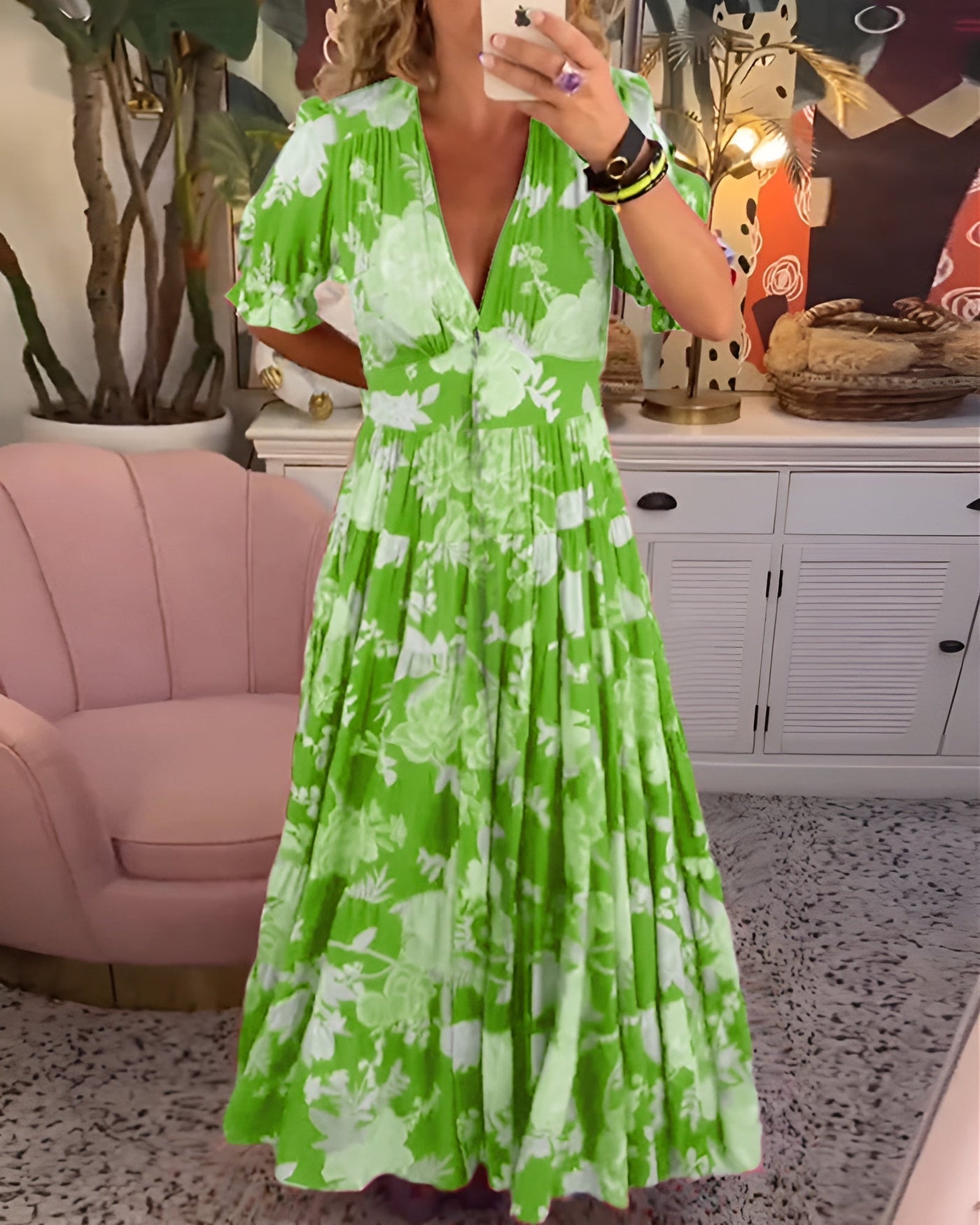 CATERINA – Maxi Dress Floral Feminine