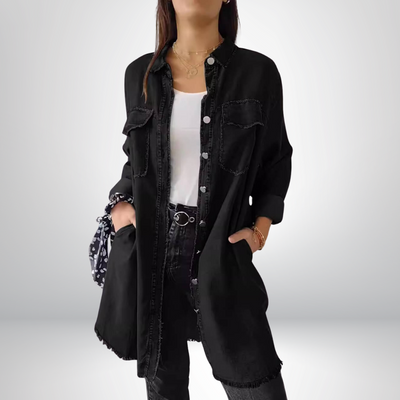 Sofia | Stylish and Versatile Long-Sleeved Denim Jacket with Collar