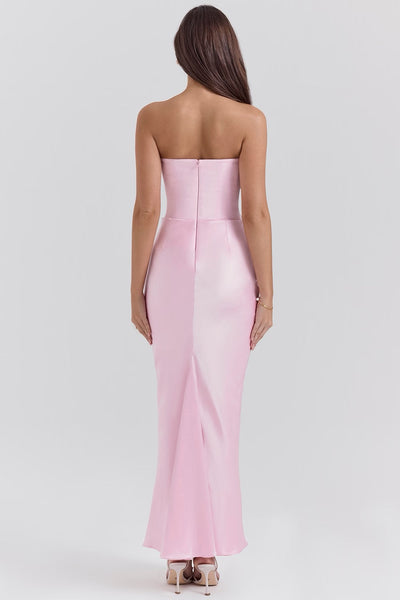 Hera™ | Elegant Strapless Party Dress in Solid Color