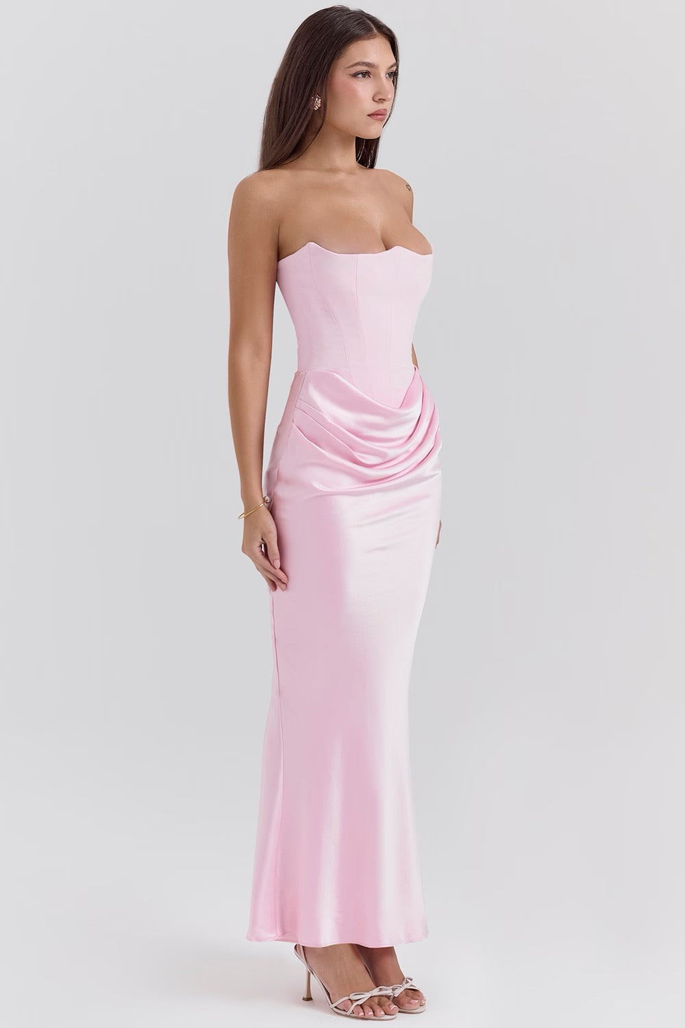 Hera™ | Elegant Strapless Party Dress in Solid Color
