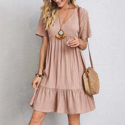 Elske™ | Elegant V-Neck Mini Dress