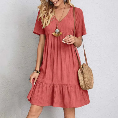 Elske™ | Elegant V-Neck Mini Dress