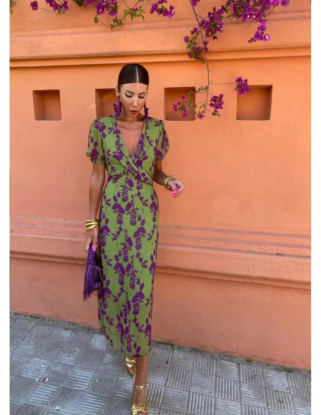 Sandra™ | Elegant Draped Evening Dress