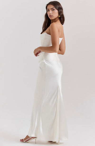 Hera™ | Elegant Strapless Party Dress in Solid Color