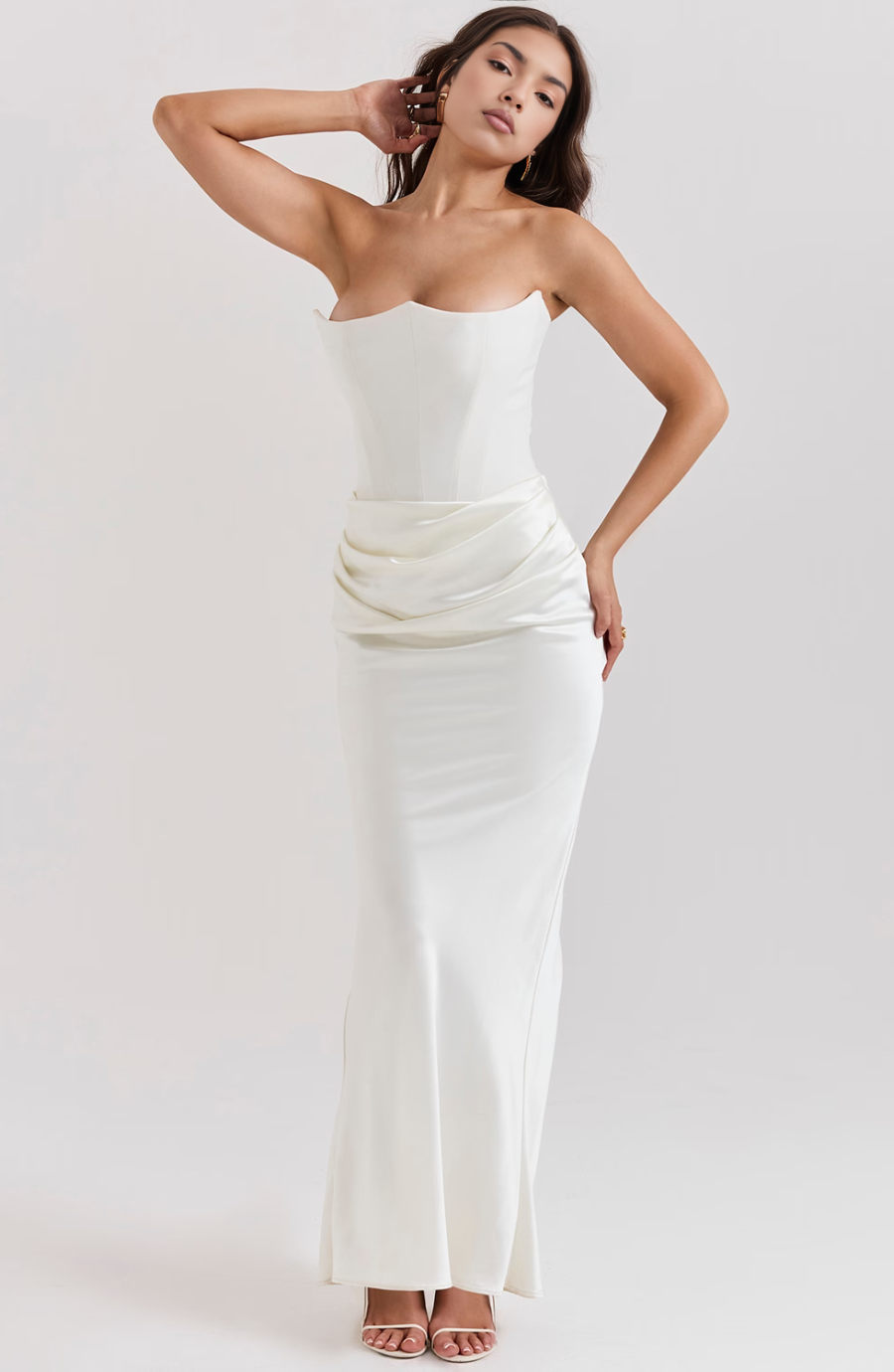 Hera™ | Elegant Strapless Party Dress in Solid Color