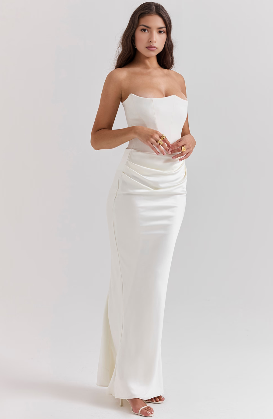 Hera™ | Elegant Strapless Party Dress in Solid Color