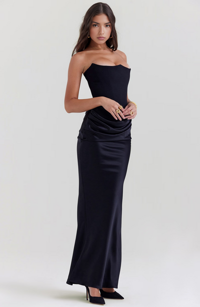 Hera™ | Elegant Strapless Party Dress in Solid Color