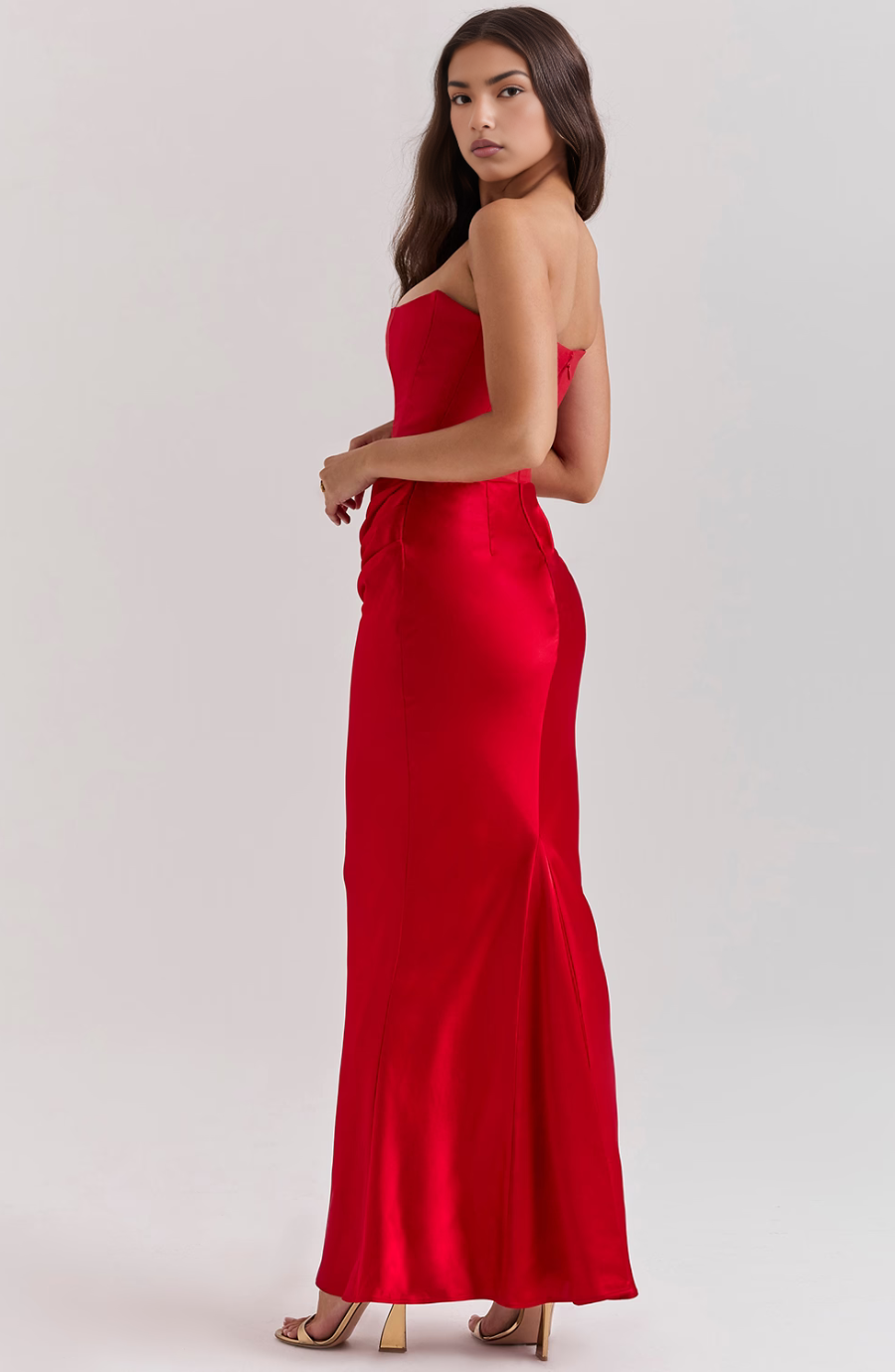 Hera™ | Elegant Strapless Party Dress in Solid Color