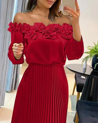 Aria™ | Maxi Dress Off-Shoulder Flowing