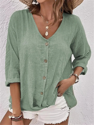 Elina™ – Elegant Blouse V-Neck
