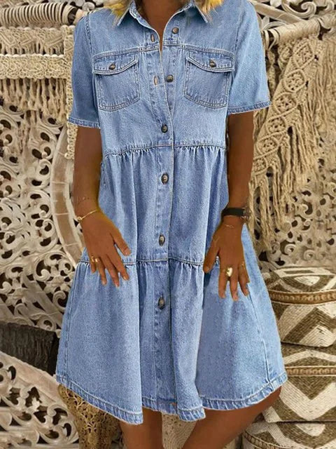 Sofia | Boho Denim Dress