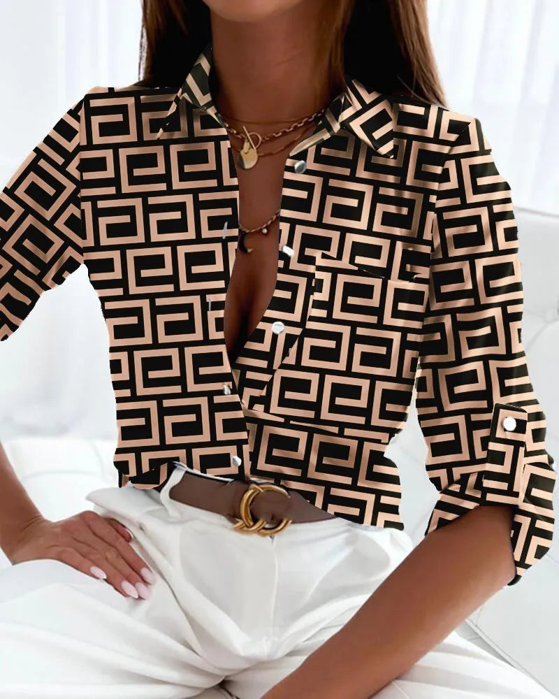 Clara™ – Striped Elegant Blouse
