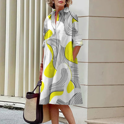 ALINA – Midi Dress Stripes A-Line