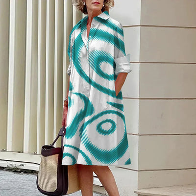 ALINA – Midi Dress Stripes A-Line