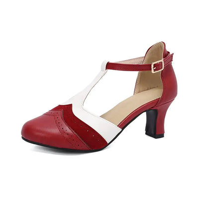 ASILETO – T-Strap High Heels with Round Toe