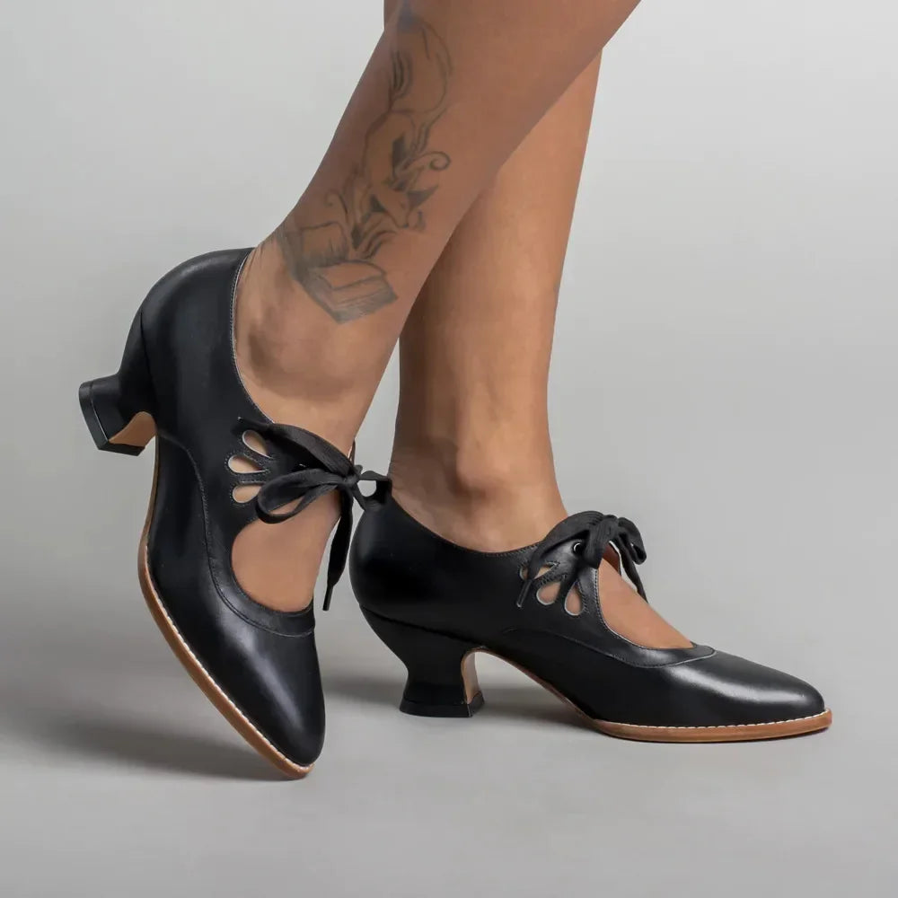 VALENTINA – Lace-Up High Heels