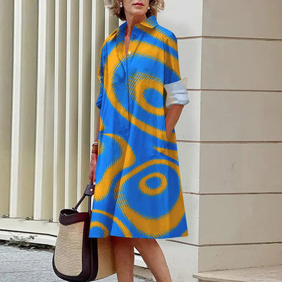 ALINA – Midi Dress Stripes A-Line