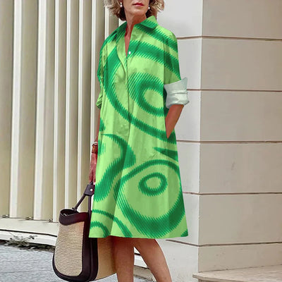 ALINA – Midi Dress Stripes A-Line