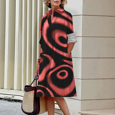ALINA – Midi Dress Stripes A-Line