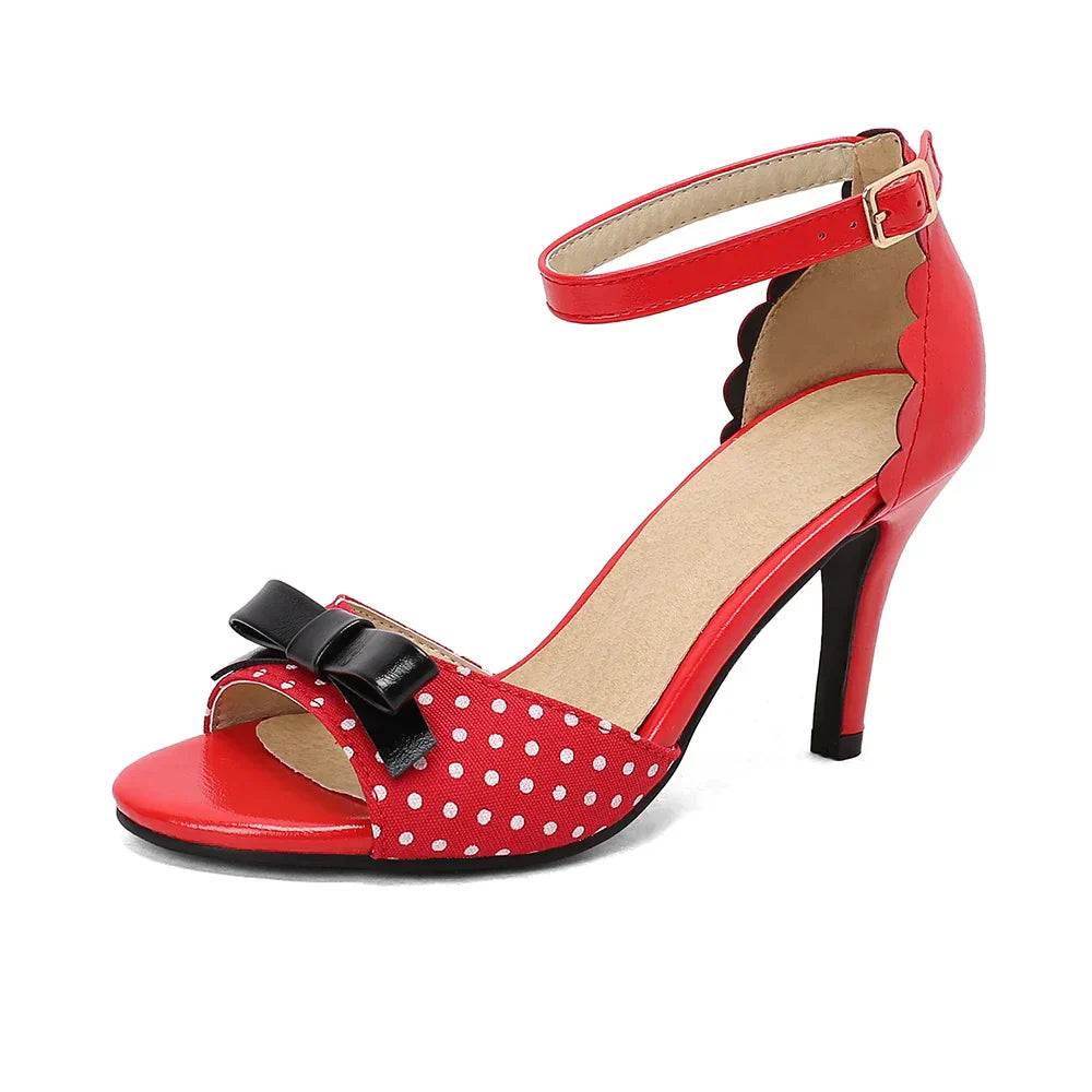 MELINA – Peeptoe High Heels with Ankle Strap