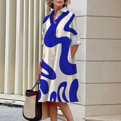 ALINA – Midi Dress Stripes A-Line