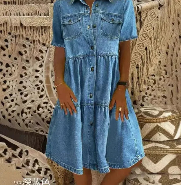 Sofia | Boho Denim Dress