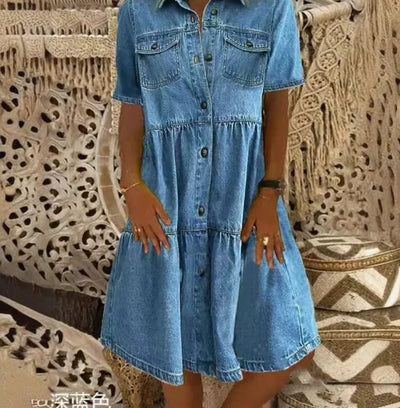Sofia | Boho Denim Dress