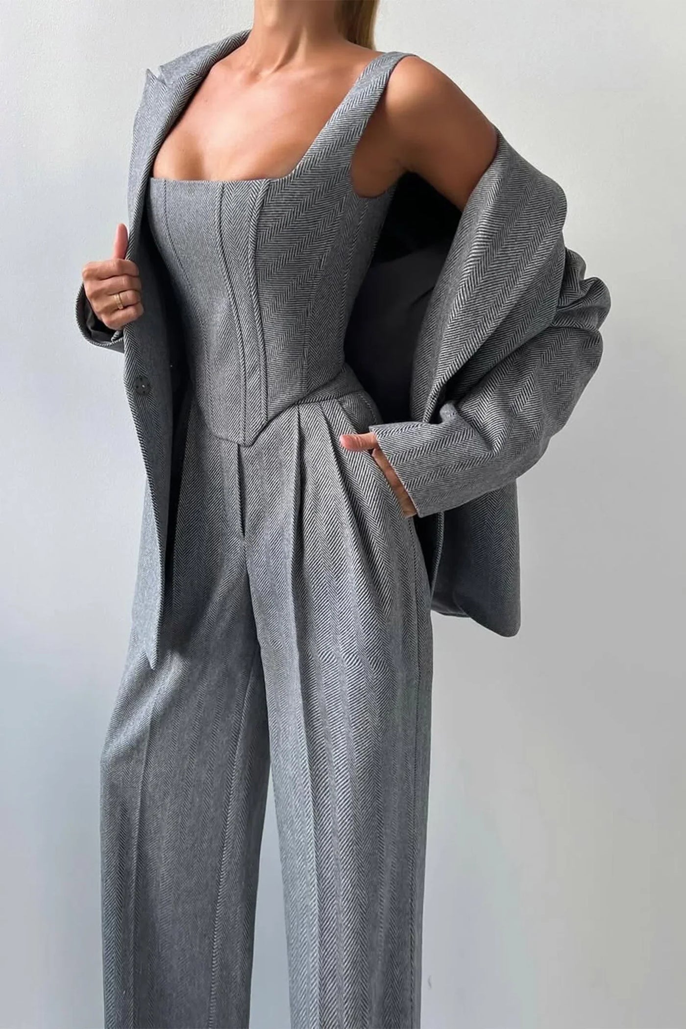 Dolce™ – Three-Piece Set with Double-Breasted Blazer