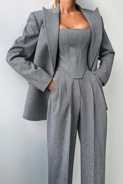 Dolce™ – Three-Piece Set with Double-Breasted Blazer