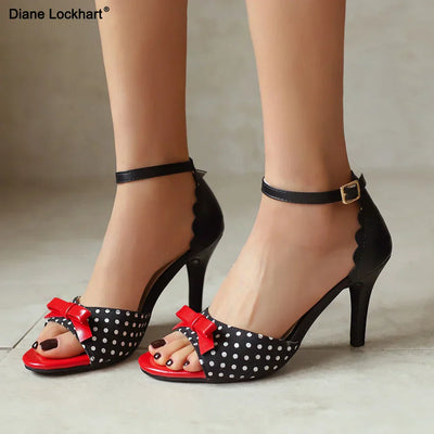 MELINA – Peeptoe High Heels with Ankle Strap